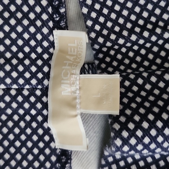Michael Kors pull on pattern pants black and white size large - Picture 2 of 5